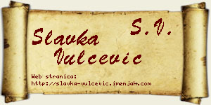 Slavka Vulčević vizit kartica